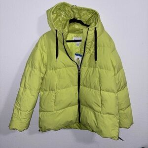 Vince Camuto Neon Yellow Puffer Jacket